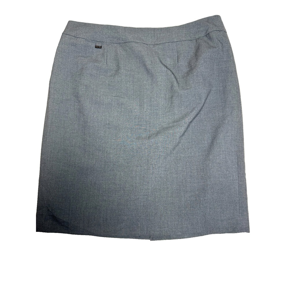 Calvin Klein gray Woman Straight pencil Career Work Classic Skirt Size 14 Petite